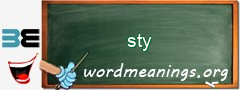 WordMeaning blackboard for sty